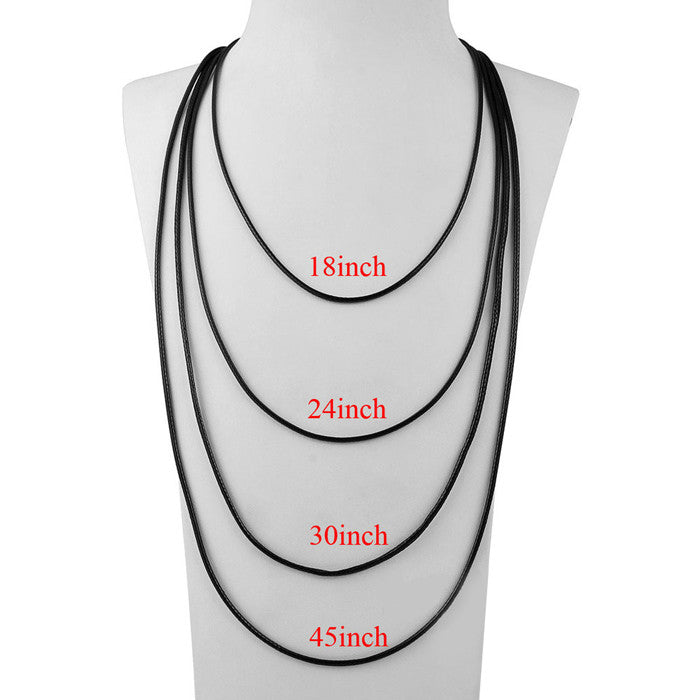 45 Inch Wax Leather Cord Necklace